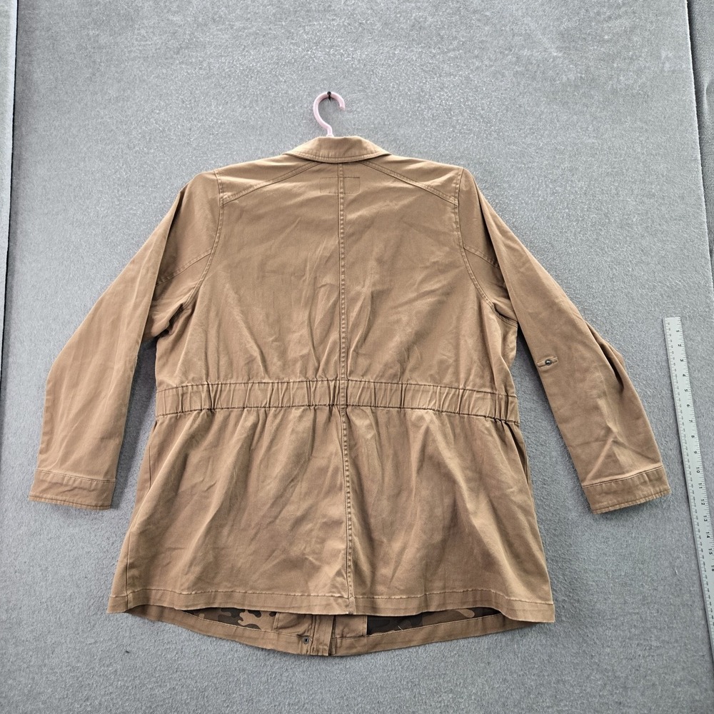 Torrid‎ Women Jacket 3 Tan Twill Utility Button Long Sleeve - Picture 8 of 9